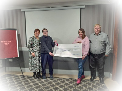 Cheque Presentation from Spere17 in Mislands Hotel